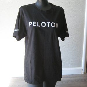 Peloton Century Club 100 Ride T-Shirt Size Medium Black Spell-Out Unisex Tee
